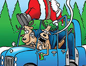 Santa on Car Roof Santa on Car Roof