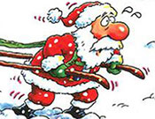 Santa Pulling Sleigh Santa Pulling Sleigh